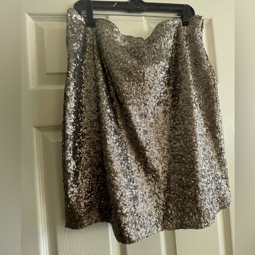 Banana Republic Heritage Collection Skirt - Silver Sequin - Size 12